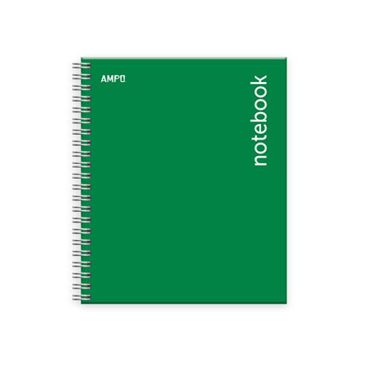 Cuaderno Tapa Dura Verde Grande AMPO