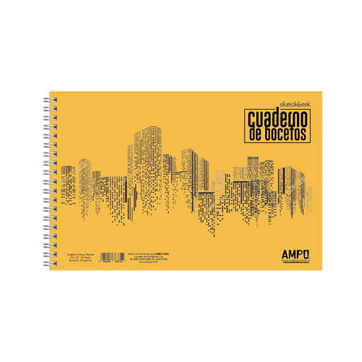 Cuaderno Dibujo Resorte 40 Hojas 8,5 x 13 Bond 24 - 90 gramos