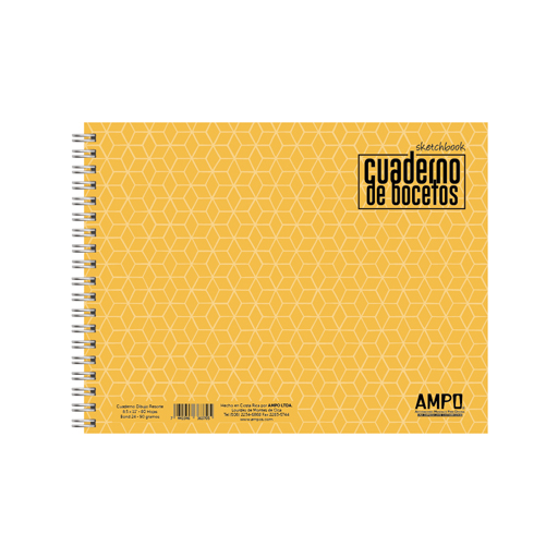 Cuaderno Dibujo Resorte 8,5 x 11 80 Hojas Bond 24 - 90 gramos