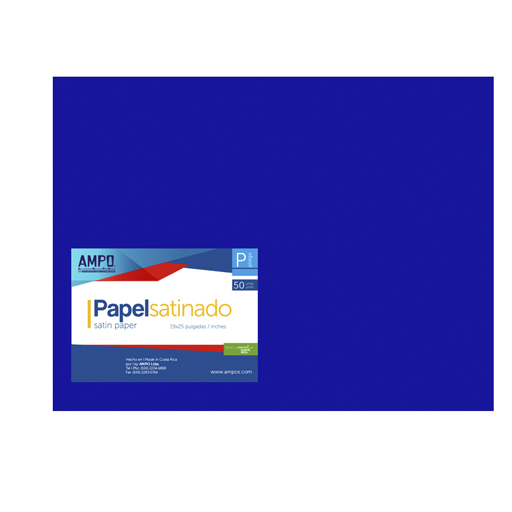 PAPEL SATINADO AZUL