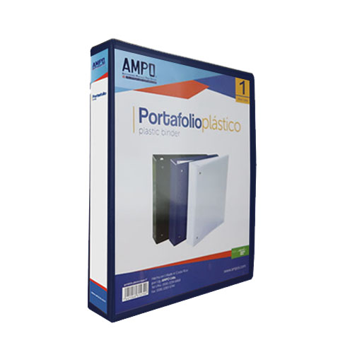 PORTAFOLIO SIN BUSTER 1 AZUL VINYL CON FUNDA TRANSPARENTE