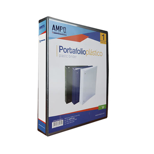 PORTAFOLIO SIN BUSTER 1 NEGRO VINYL CON FUNDA TRANSPARENTE