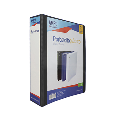 PORTAFOLIO SIN BUSTER 2 NEGRO VINYL CON FUNDA TRANSPARENTE