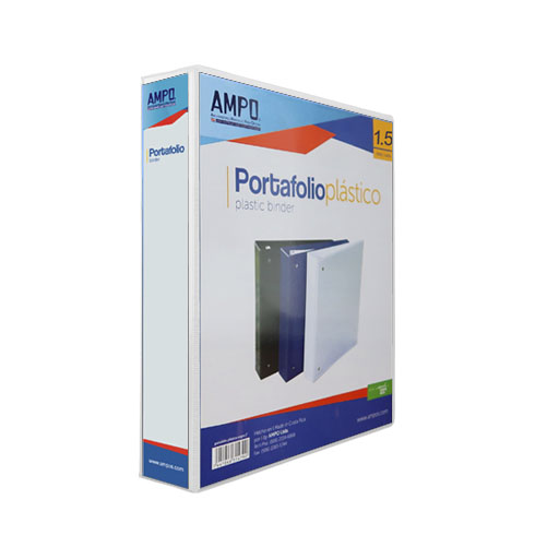 PORTAFOLIO SIN BUSTER 1.5 BLANCO VINYL CON FUNDA TRANSPARENTE W